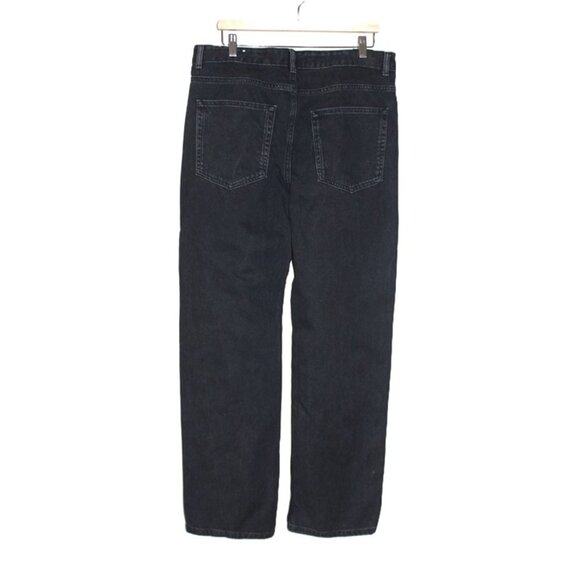 ASOS Pull&Bear Wide-Leg Turn Up Jeans in Black (Size 12/Large) - Picture 6 of 13